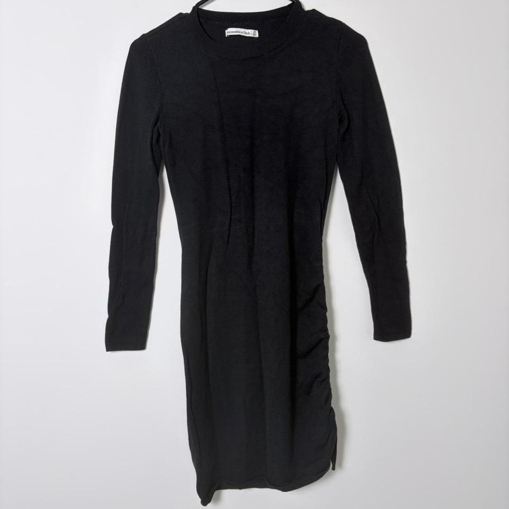 Abercrombie & Fitch black long sleeve knit‎ dress Size Small Tall (ST)